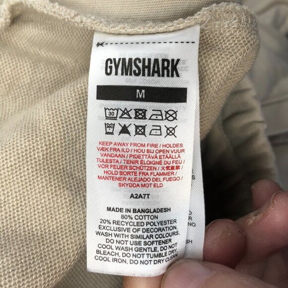 Gymshark Womens Jogger Pants Medium Beige Elastic Waist Pull On Casual Classic - Picture 13 of 15